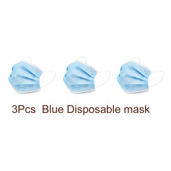 10/5/3Pcs Mouth Mask Disposable Black Cotton Mouth Face Masks Non-Woven Mask Anti-Dust Mask 3 Filter Activated Anti Pollution